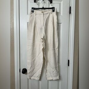 H&M High-Waisted Pleated Ankle Pants